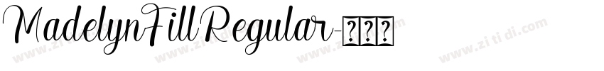 MadelynFill Regular字体转换